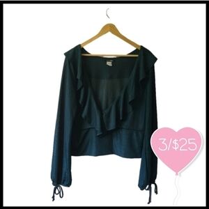 ⭐️3/$25⭐️ Fashion Nova Long Sleeve Semi Sheer Blouse